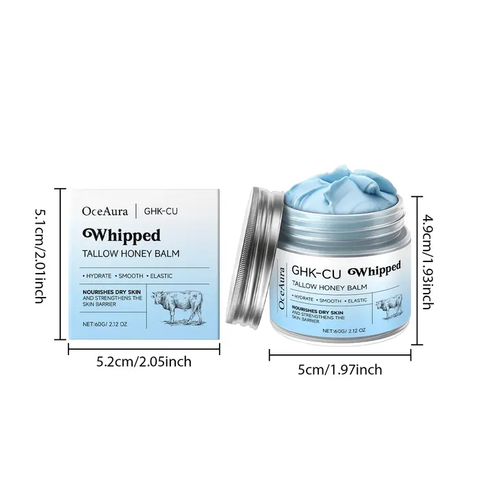 Baume à miel fouetté Tallow, hydratant en profondeur pour peau sèche et craquelée, beurre corporel Non gras, crème éclaircissante pour le visage, soin