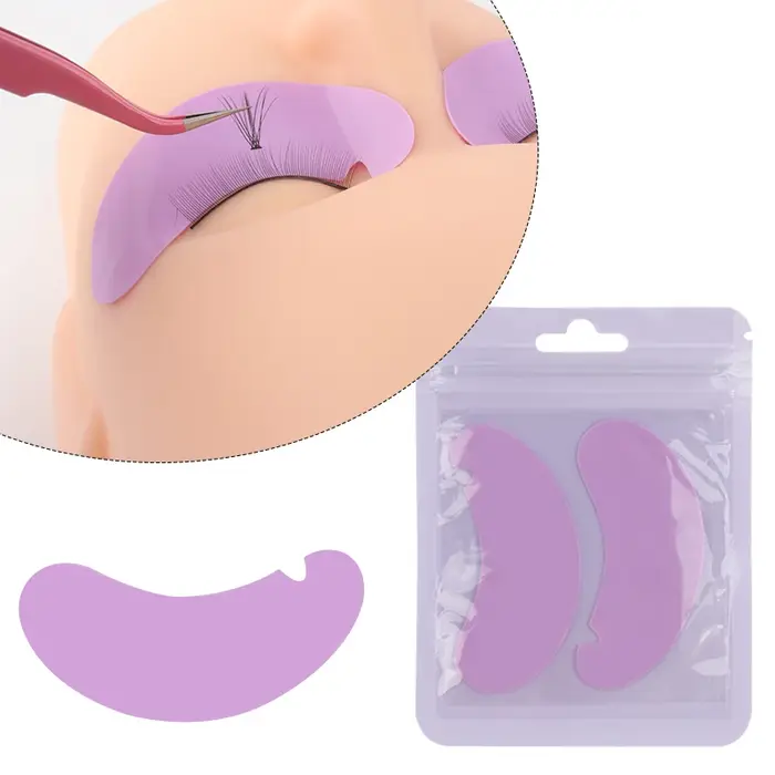 Coussinets de cils réutilisables en Silicone, 1 paire, patchs d'extension de cils, conception en for