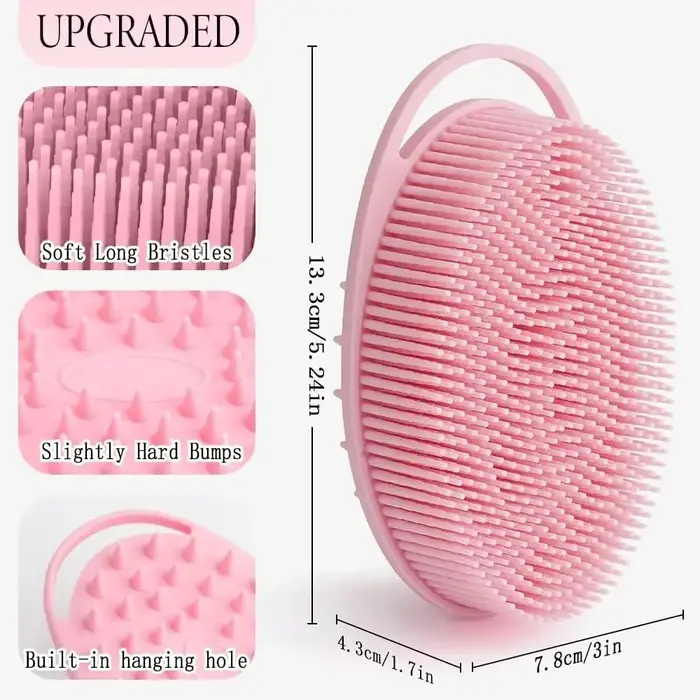 Brosse de massage exfoliante douce en silicone pour le corps