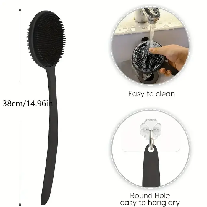 Brosse exfoliante douce pour le dos en silicone