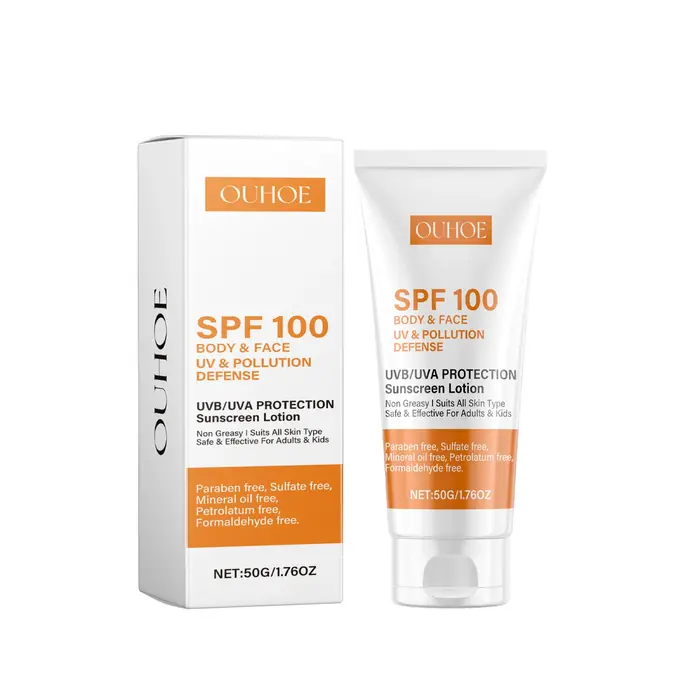 Crème solaire SPF100+ pour le visage et le corps
