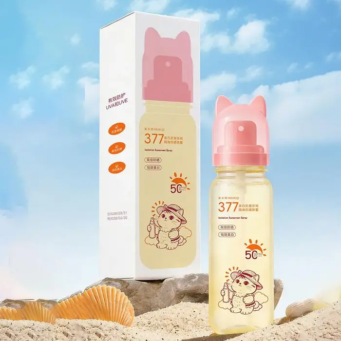 Spray solaire SPF50+ hydratant, anti-ultraviolet, respirant, blanchissant, spray solaire pour le visage, le corps, le cou, soin de la peau