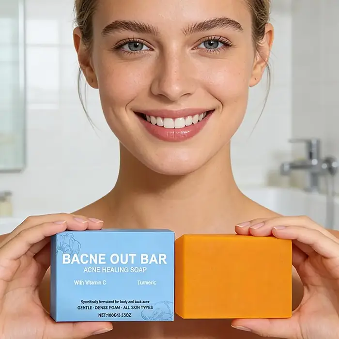 Savon nettoyant à la vitamine C et au curcuma