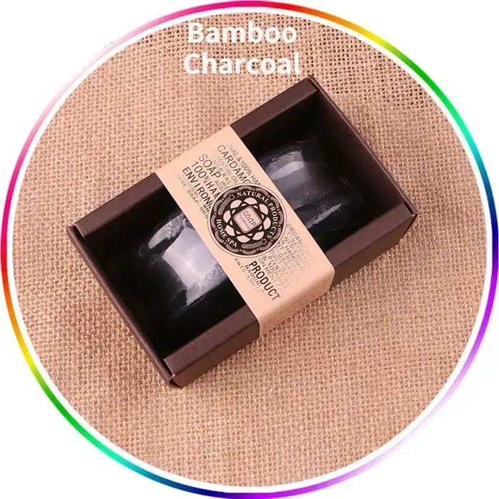 Savon au lait de chèvre 130g, huile essentielle, pour charbon de bambou, papaye, bois de santal, mie