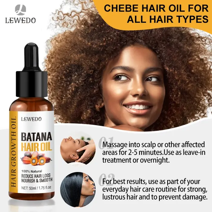 Lewedo Naturals huile de Batana croissance rapide des cheveux pour hommes femmes