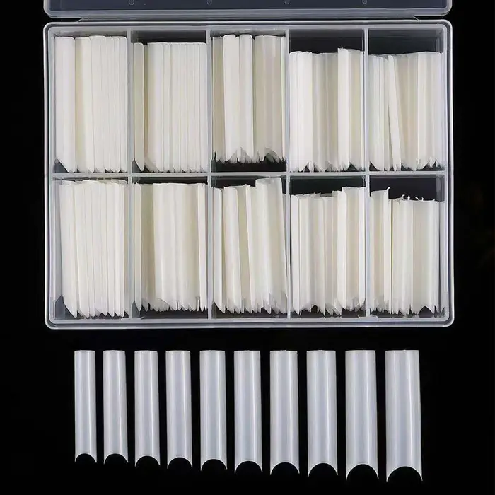 XXL – pointes de forme carrée longues et droites pour faux ongles en acrylique