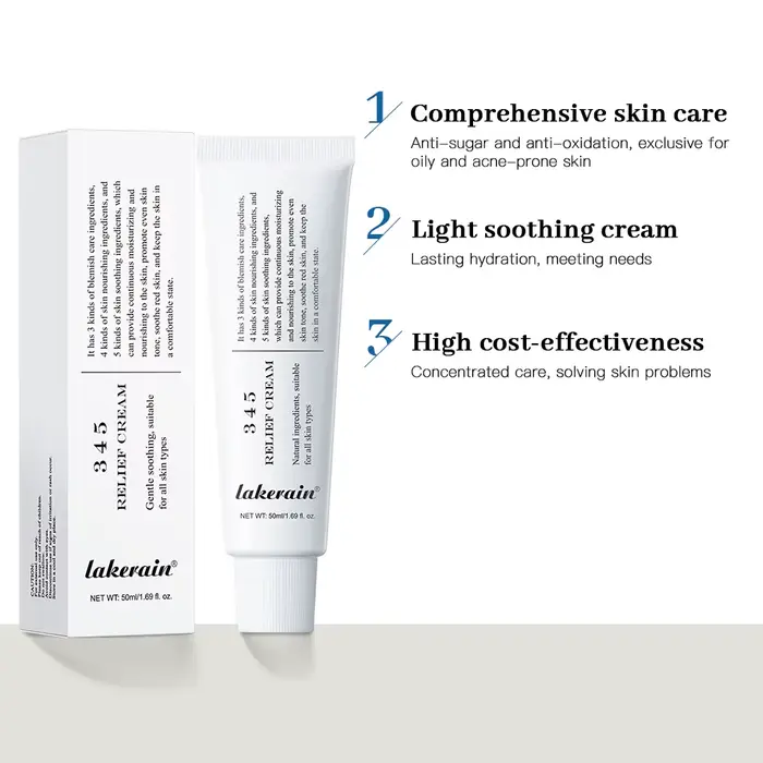 345 crème de soulagement adresse imperfections nourrir Anti- sucre Anti-oxydation soin apaisant Lifting du visage