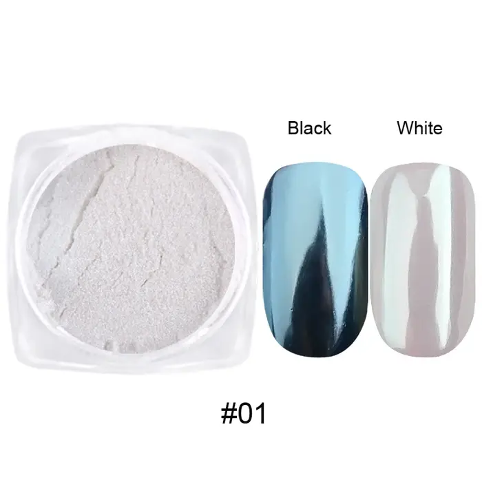 Poudre de vernis à ongles chromé