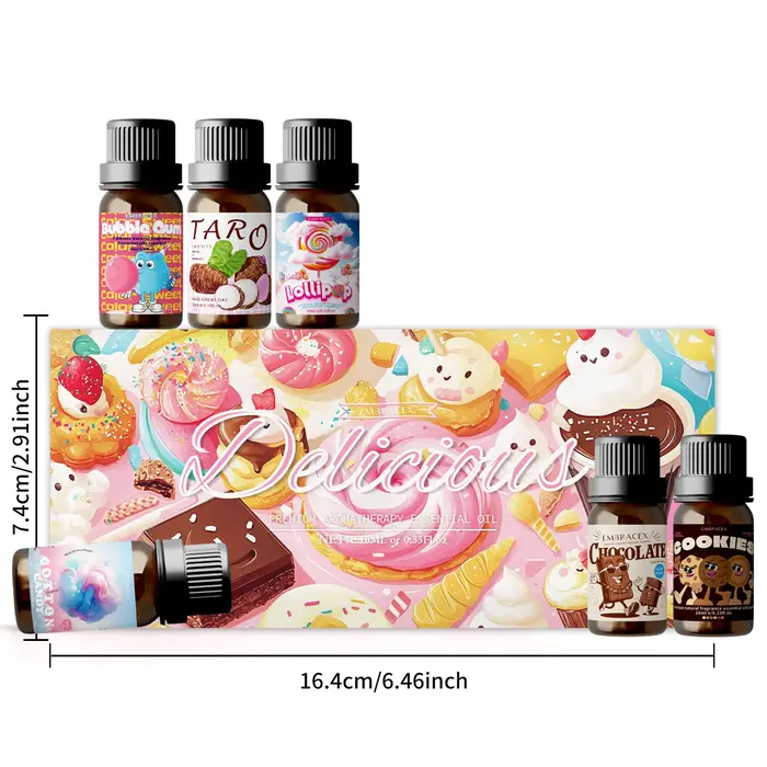 6PC/1PC 10ML Huiles Essentielles Délicieuses pour Soins de la Peau Femme