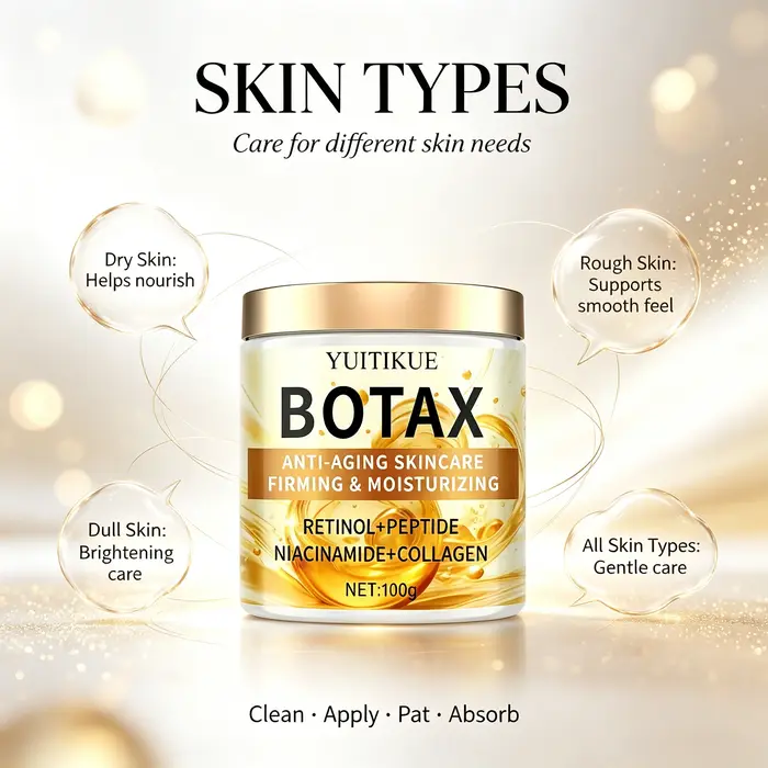 YUITIKUE BOTAX Crème Anti-âge 100g - Peptide de Rétinol Niacinamide Collagène