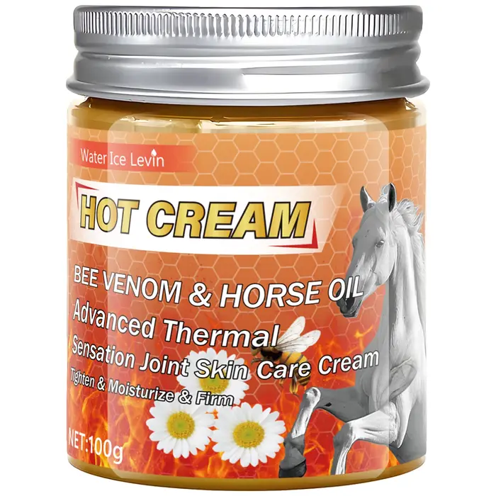 Crème chaude avancée à la veine d'abeille et à l'huile de cheval pour les soins de la peau articulaire