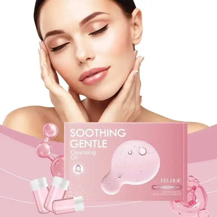 Huile démaquillante douce, 12 pièces, élimine efficacement le maquillage du visage, nettoie en profo