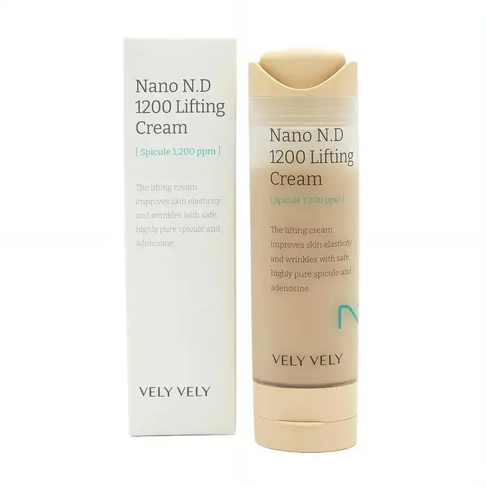 Crème liftante Nano N.D 1200 Spicule 1 200 ppm Améliore l'élasticité de la peau Réduit les rides Hydratante