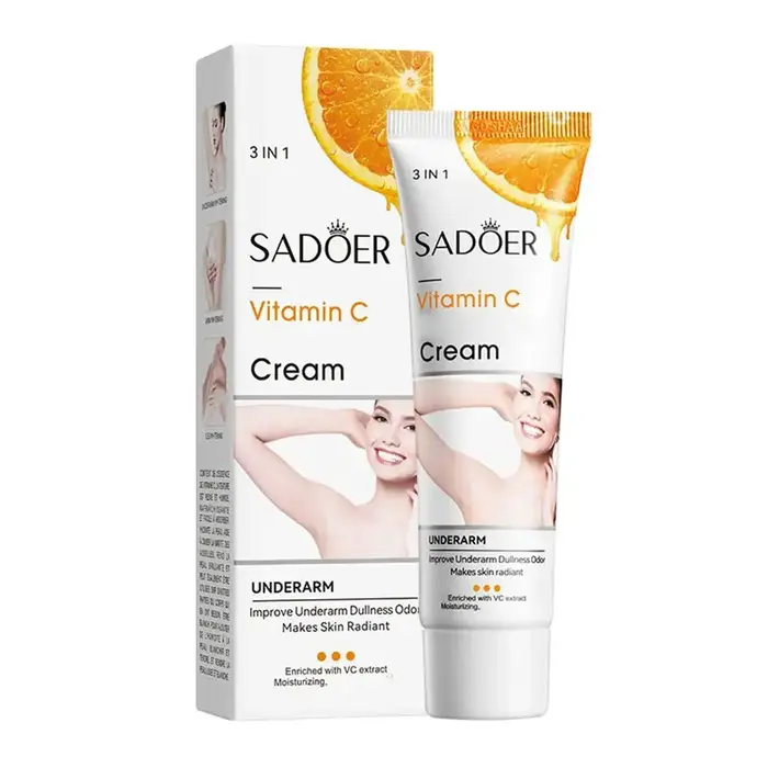 Crème éclaircissante pour les aisselles VC 50g, lotion corporelle à la niacinamide, hydratante, répa