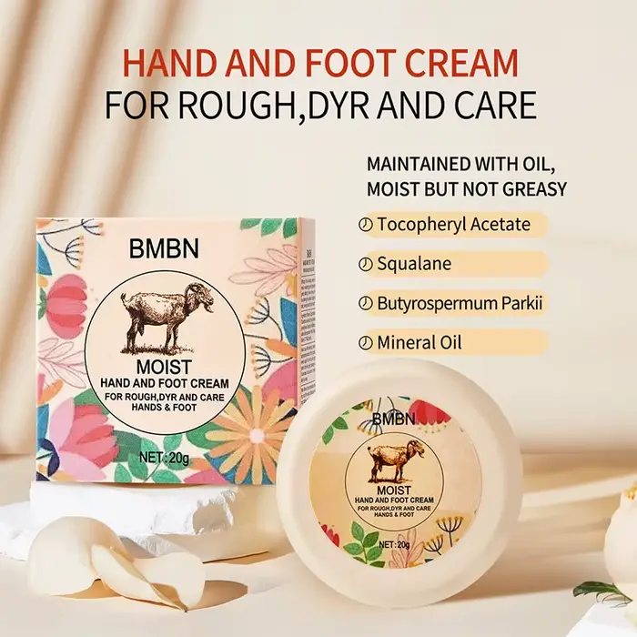 Crème réparatrice puissante pour les mains et les pieds, contient du lanoline, de l'acide hyaluroniq