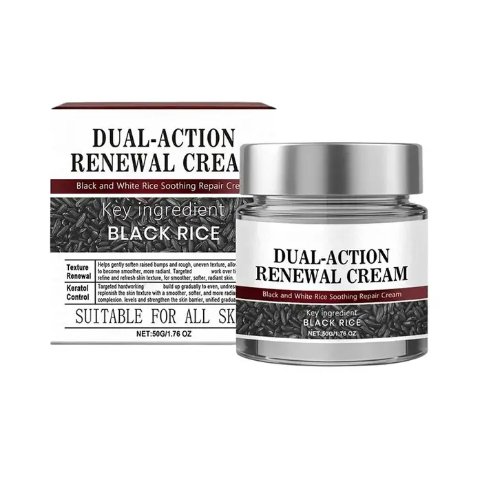 Crème hydratante au riz noir, baume hydratant pour le visage, élimine efficacement les imperfections