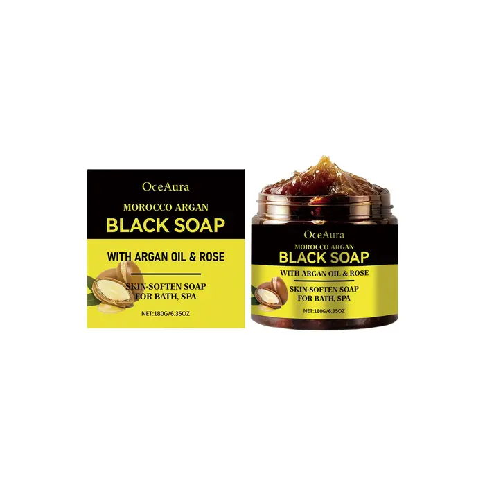 Savon noir marocain à l'huile d'argan pour exfolier