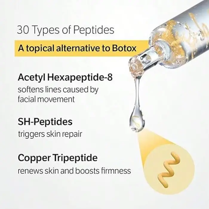 Ampoule de lifting intensif au peptide de soie | Sérum anti-âge pour le visage avec collagène et complexe de 30 peptides