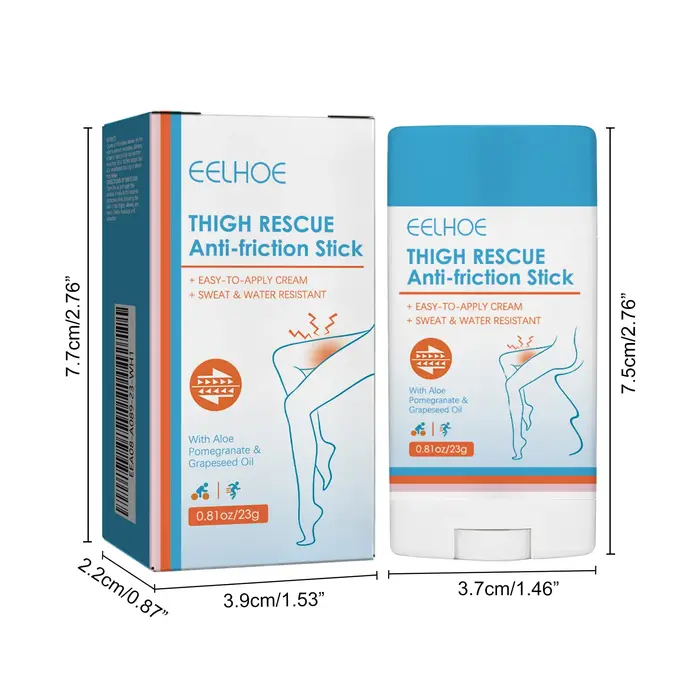 Stick Crème Anti-Frottement à l'Aloe pour la Peau, pour les Cuisses, les Bras, la Poitrine et les Fe