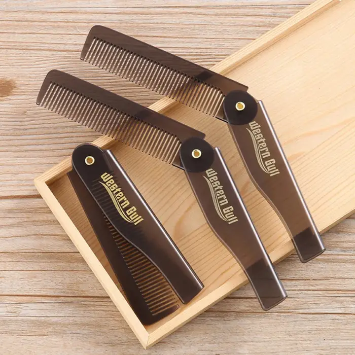 Peigne de poche pliable pour hommes