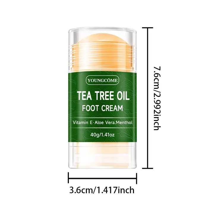 Crème pour les pieds à l'huile d'arbre à thé, soin hydratant profond pour les pieds, hydrate, adouci