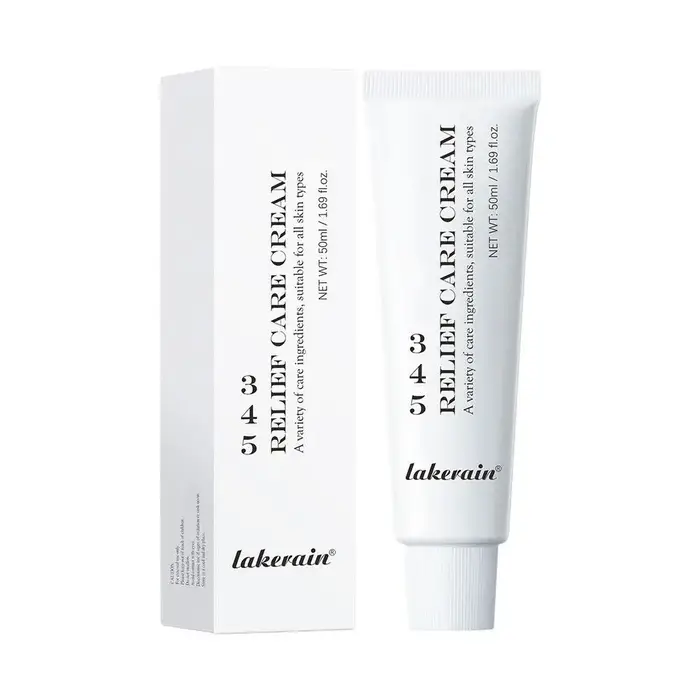 Crème hydratante apaisante 345 Relief pour la réparation du visage, à l'eau de feuille d'arbre à thé