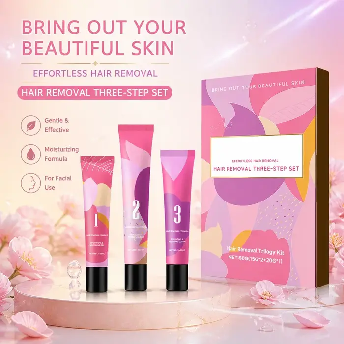 Crème dépilatoire douce pour le visage féminin