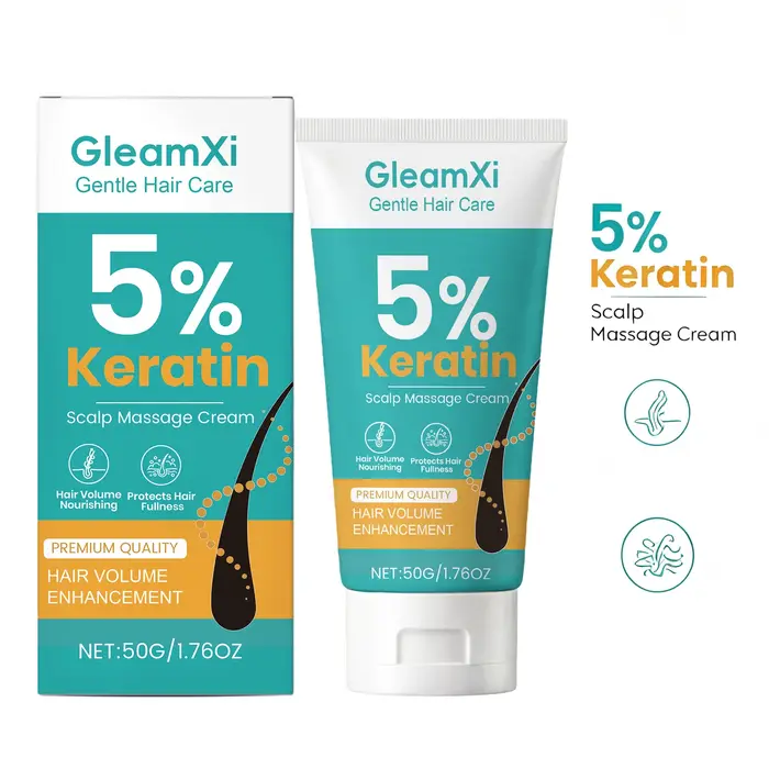 Crème de massage au kératine pour le cuir chevelu : Hydratation