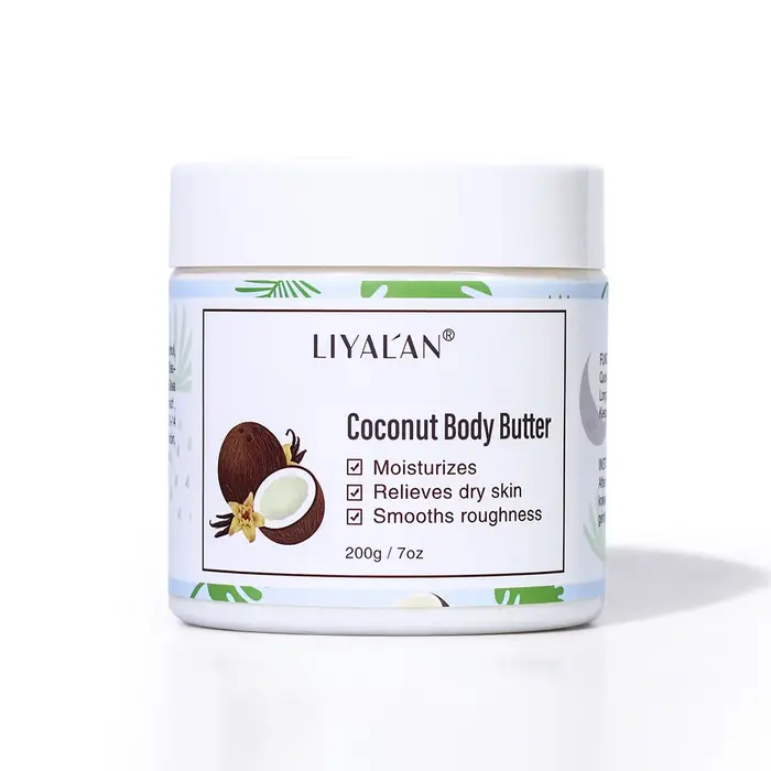 Beurre de karité apaisant la peau sèche nourrir hydratant lisse rugueux crème d'hydratation profonde noix de coco Rose