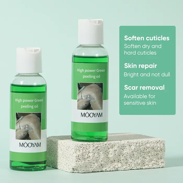 Huile exfoliante verte à l'extrait de réglisse pour le visage et le corps