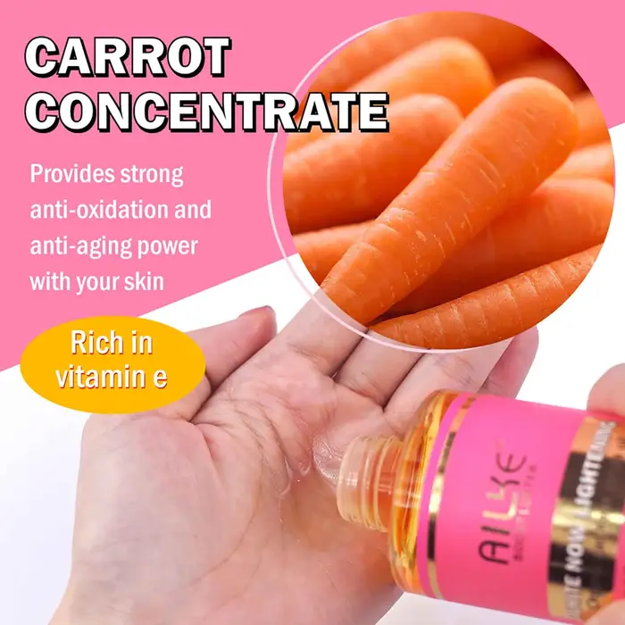 AILKE Sérum de carotène biologique huile corporelle éclaircissante