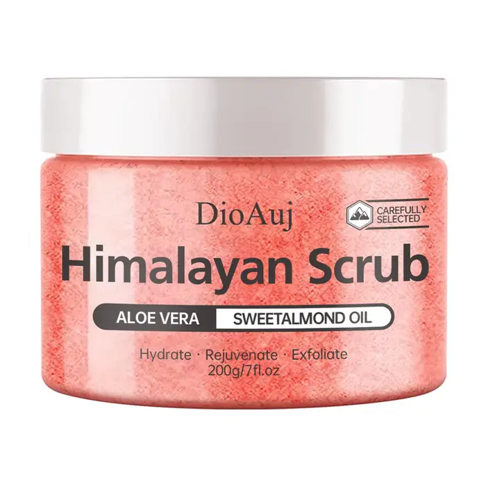 Gommage de l'Himalaya, sel exfoliant naturel, soufflé pour le corps et le visage, aide au nettoyage 
