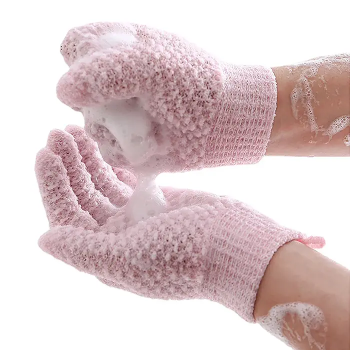 Gants de gIslande extensibles pour la douche et le bain