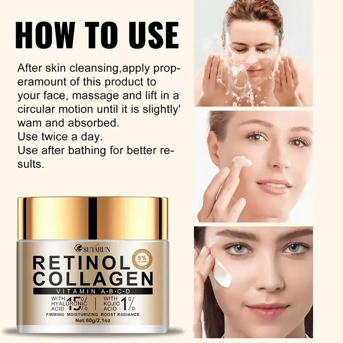 Crème hydratante au collagène avec acide kojique naturel