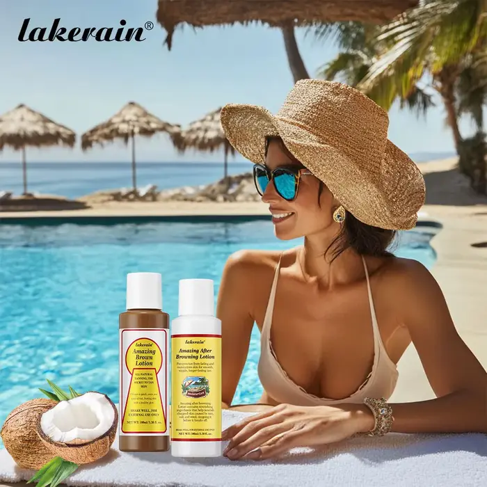 Lotion bronzante effet hâle durable