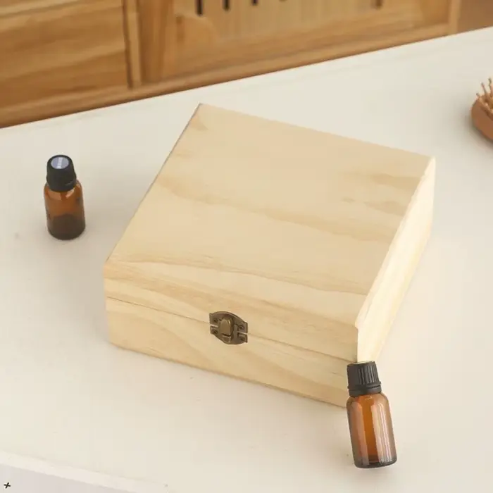 Nouvelle boîte de rangement d'huiles essentielles en bois 12/15/16/25 fentes