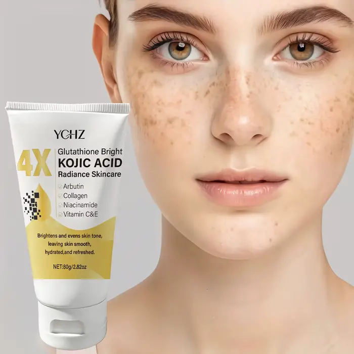 Crème pour le visage à l'acide kojique, unifie le teint, élimine les taches brunes et la terneur de la peau - Non grasse, convient aux hommes et aux femmes - Crème éclaircissante et hydratante, pour u