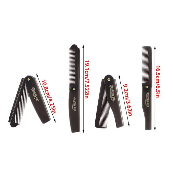 Peigne de poche pliable pour hommes