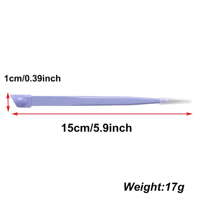 Pincettes à ongles violettes Double face, tête de pressage en Silicone, autocollants, outils de manu