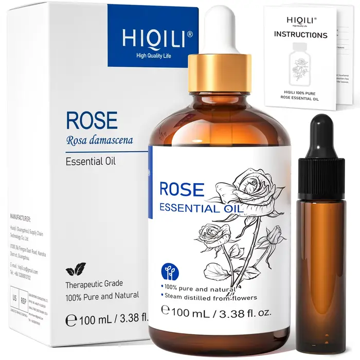 HIQILI Huile essentielle de patchouli 100 ml pour après-shampoing, soins de la peau, romarin, lavand