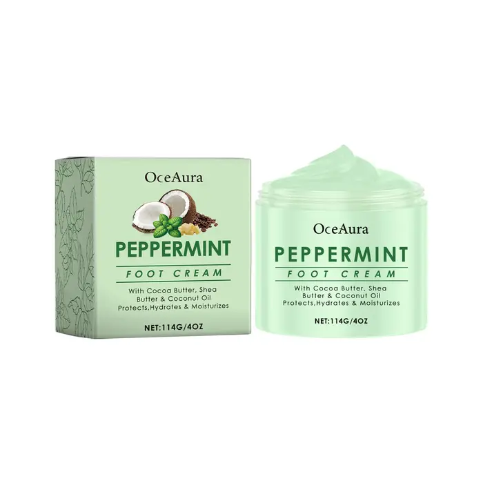 Crème hydratante pour les pieds, hortelle poivrée, soulage la sécheresse, Anti-fissure, réparation, 