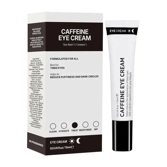 1-5PCS Crème pour les yeux à la caféine 15 ml – Réduit les cernes et les yeux fatigués, rafraîchissa