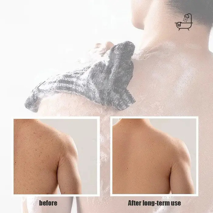 Serviette à friction pour prendre une douche
