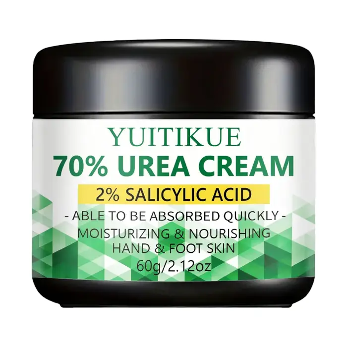 Crème d'urée 70% 60g, Acide salicylique 2%, Traitement pour talons fendillés, Éliminateur de callosi