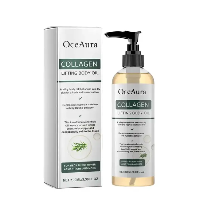 Huile corporelle au collagène végétal naturel 100ml – Hydratation intense, raffermissante, liftante,