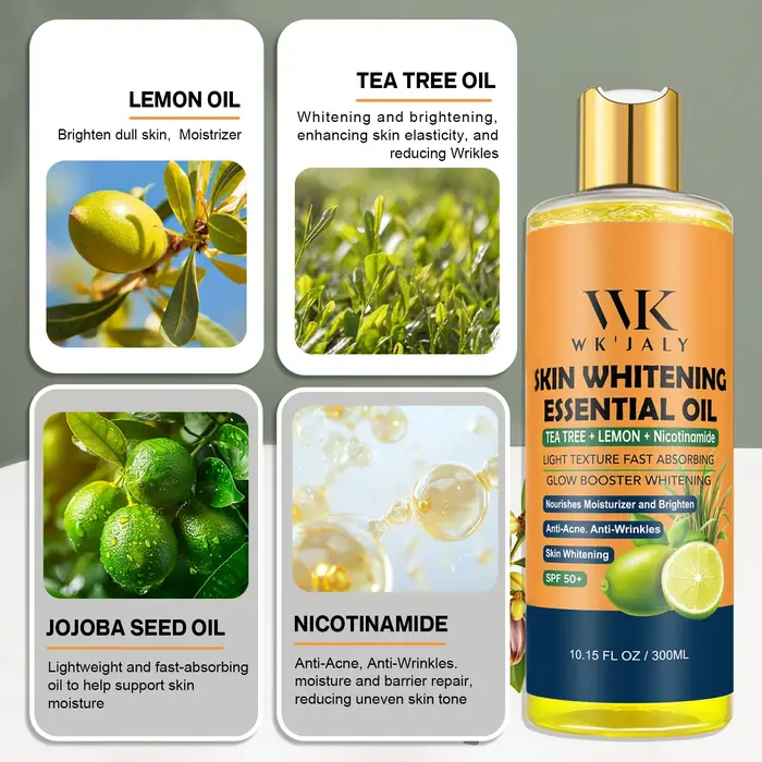 Huile pour le corps éclaircissante à la niacinamide WK JALY pour tous les types de peau