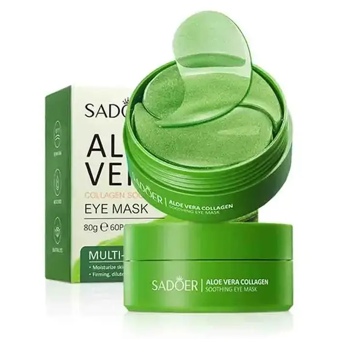 Masque pour les yeux au collagène à l'aloe Vera, 60 pièces, Anti-cernes, sacs pour les yeux, hydrata