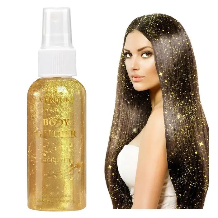 Cosmétiques en Spray de paillettes brillantes de 4 couleurs