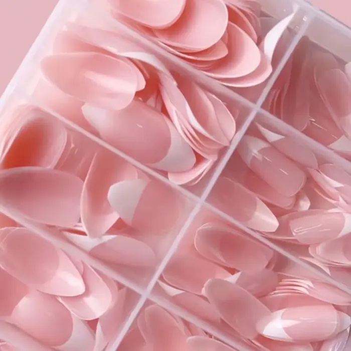 Faux ongles français blanc amande pour femmes et filles, parfait pour 03chic ou fête Billy, 120 pièc