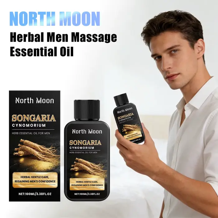 Huile Essentielle de Massage Corporel pour Hommes North Moon Herbal